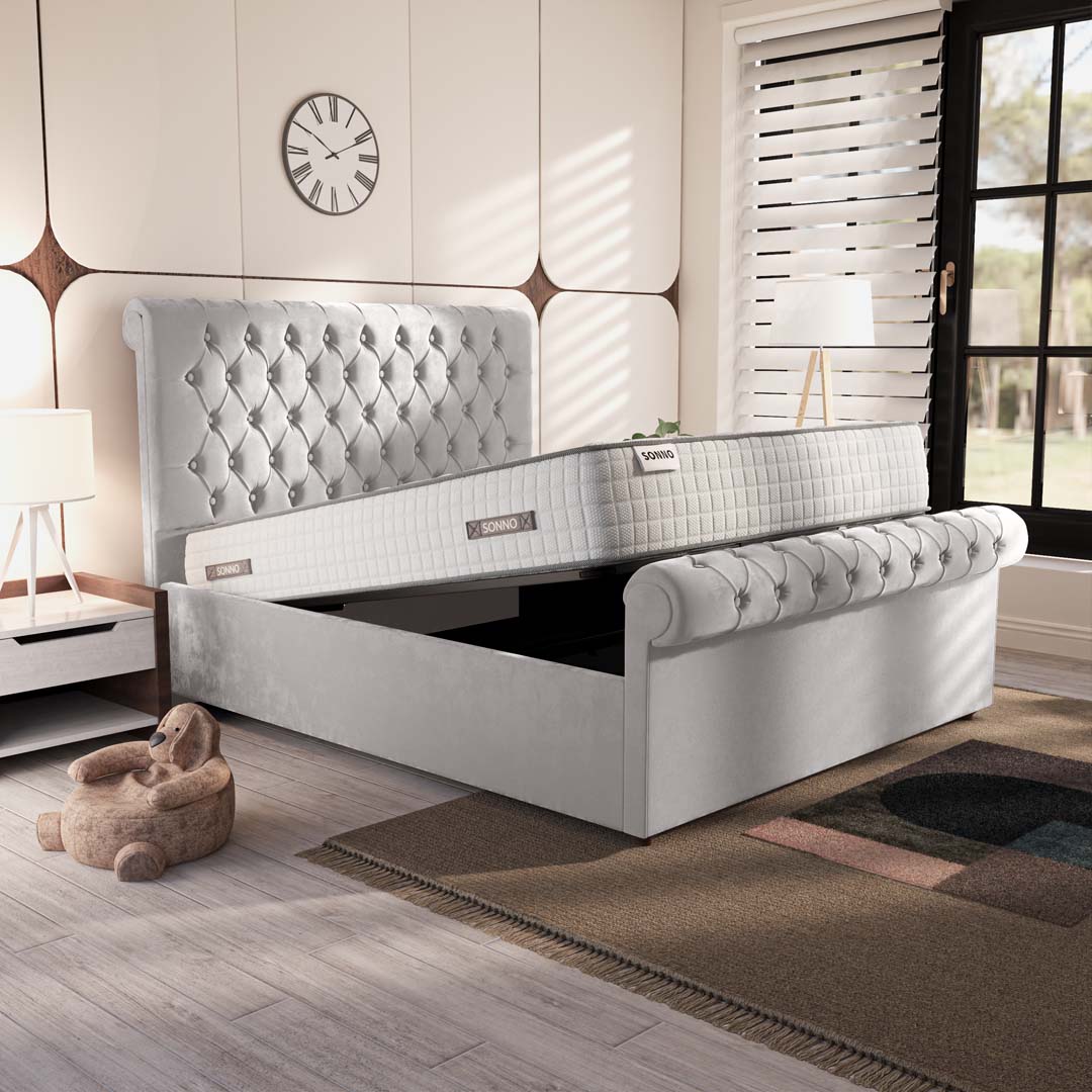 Berlin Upholstered Ottoman Bed