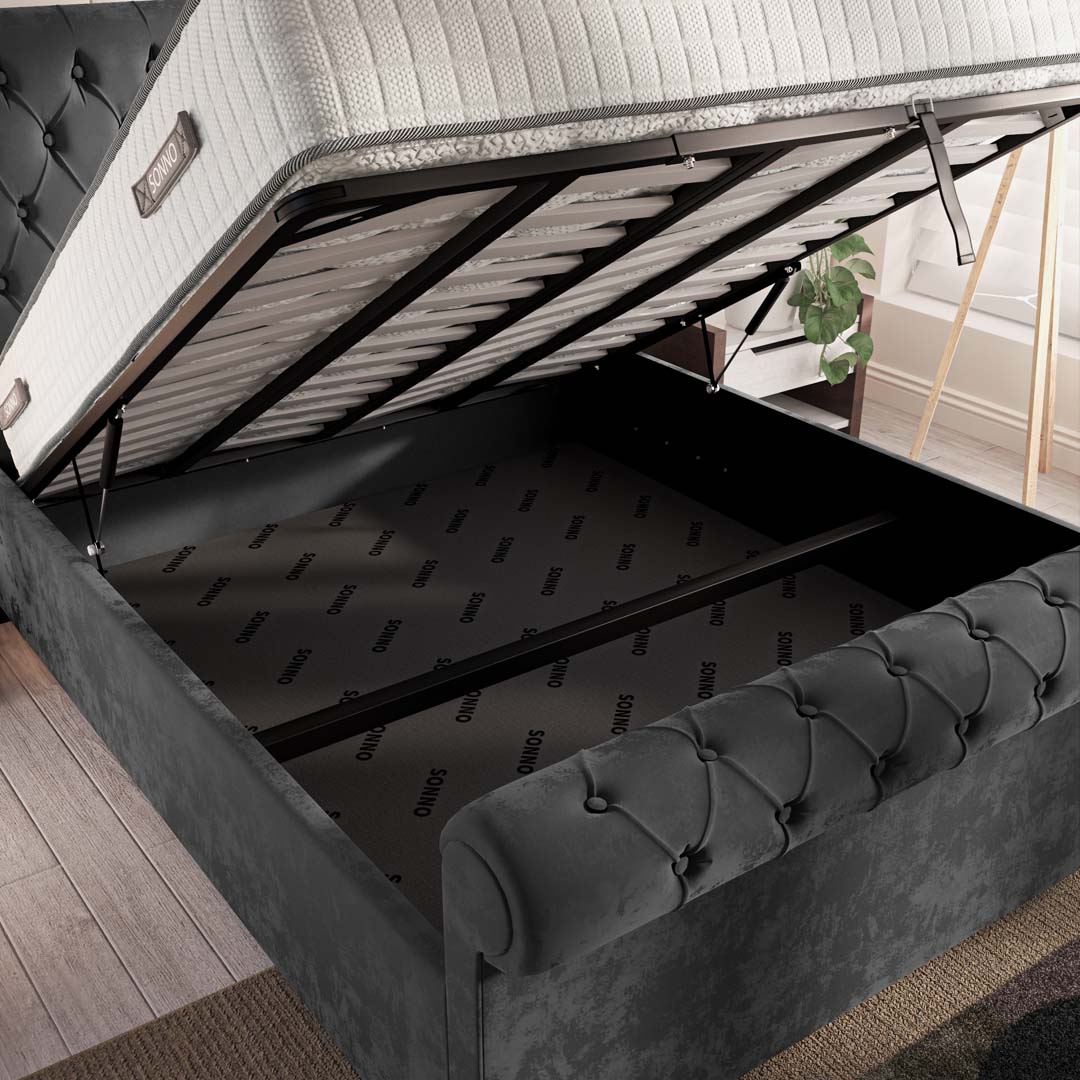 Berlin Upholstered Ottoman Bed