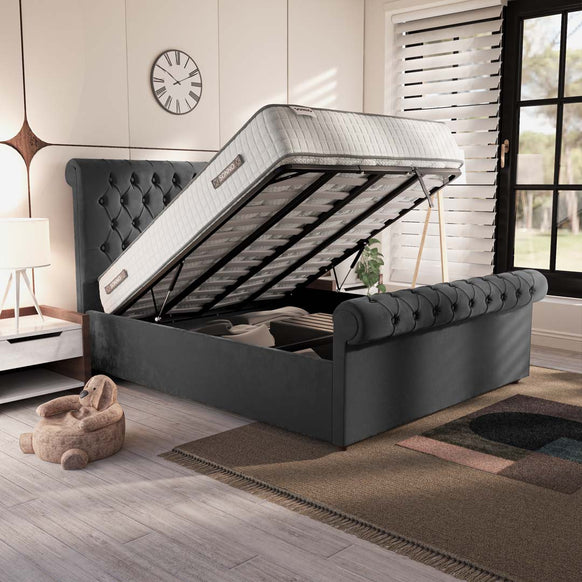 Berlin Upholstered Ottoman Bed