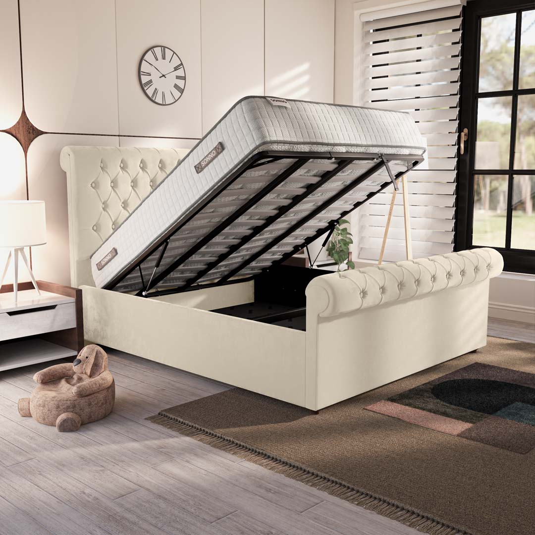 Berlin Upholstered Ottoman Bed