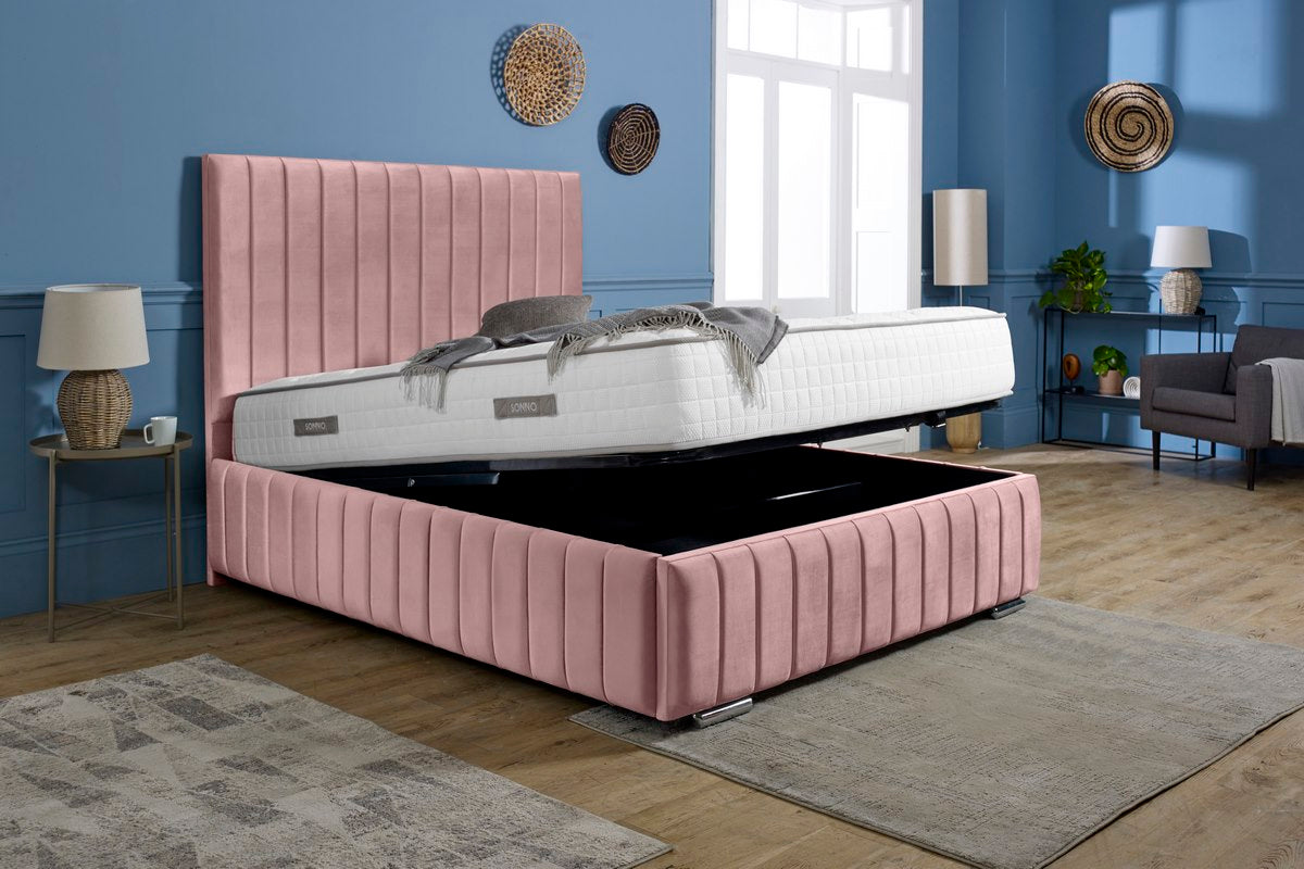 Milan Upholstered Ottoman Bed