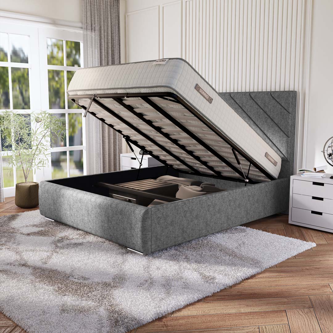 Chicago Upholstered Ottoman Bed