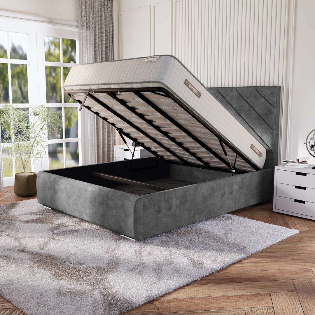 Chicago Upholstered Ottoman Bed