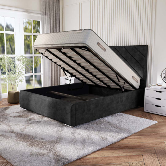 Chicago Upholstered Ottoman Bed