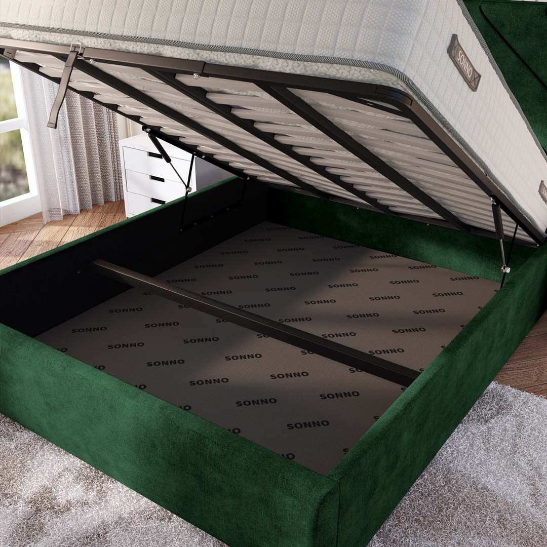 Chicago Upholstered Ottoman Bed