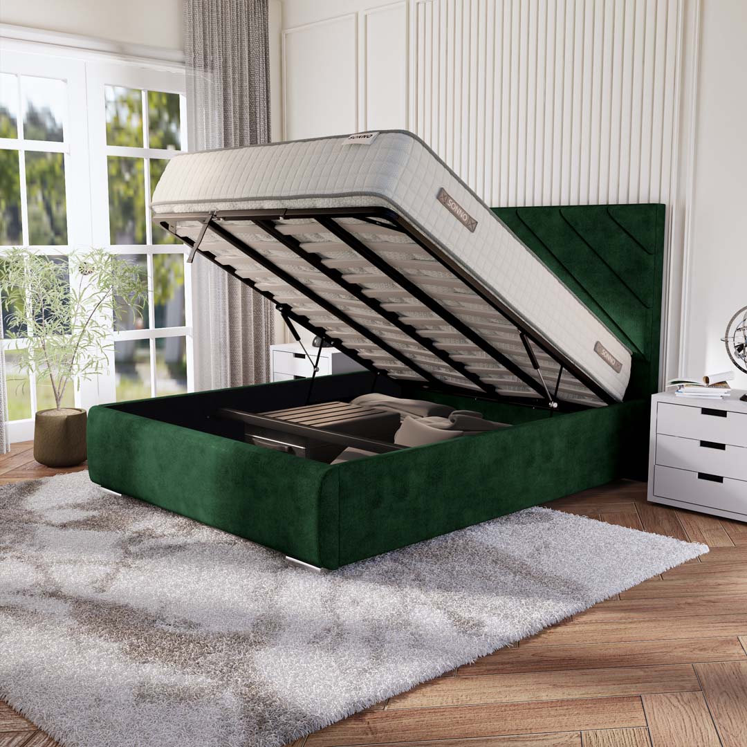 Chicago Upholstered Ottoman Bed