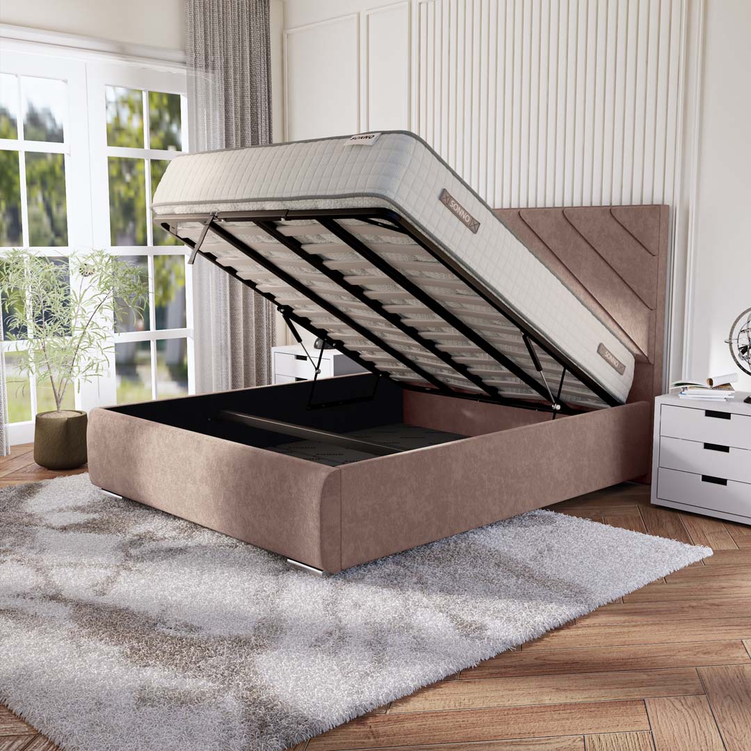 Chicago Upholstered Ottoman Bed
