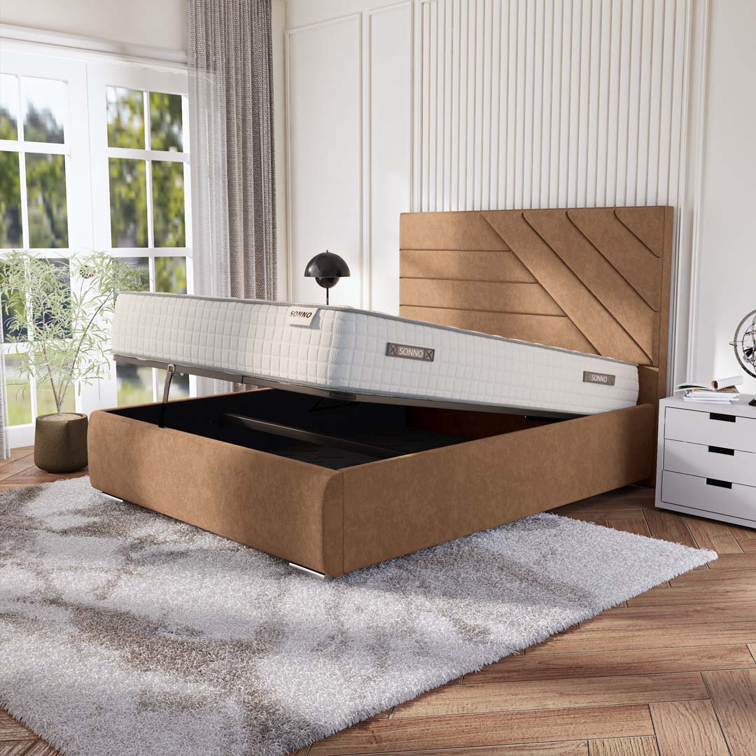 Chicago Upholstered Ottoman Bed
