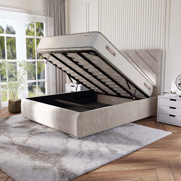 Chicago Upholstered Ottoman Bed