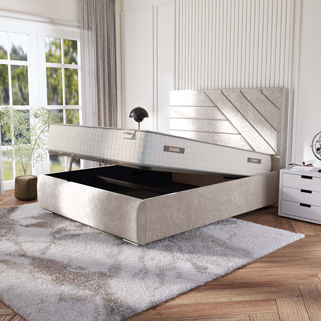 Chicago Upholstered Ottoman Bed