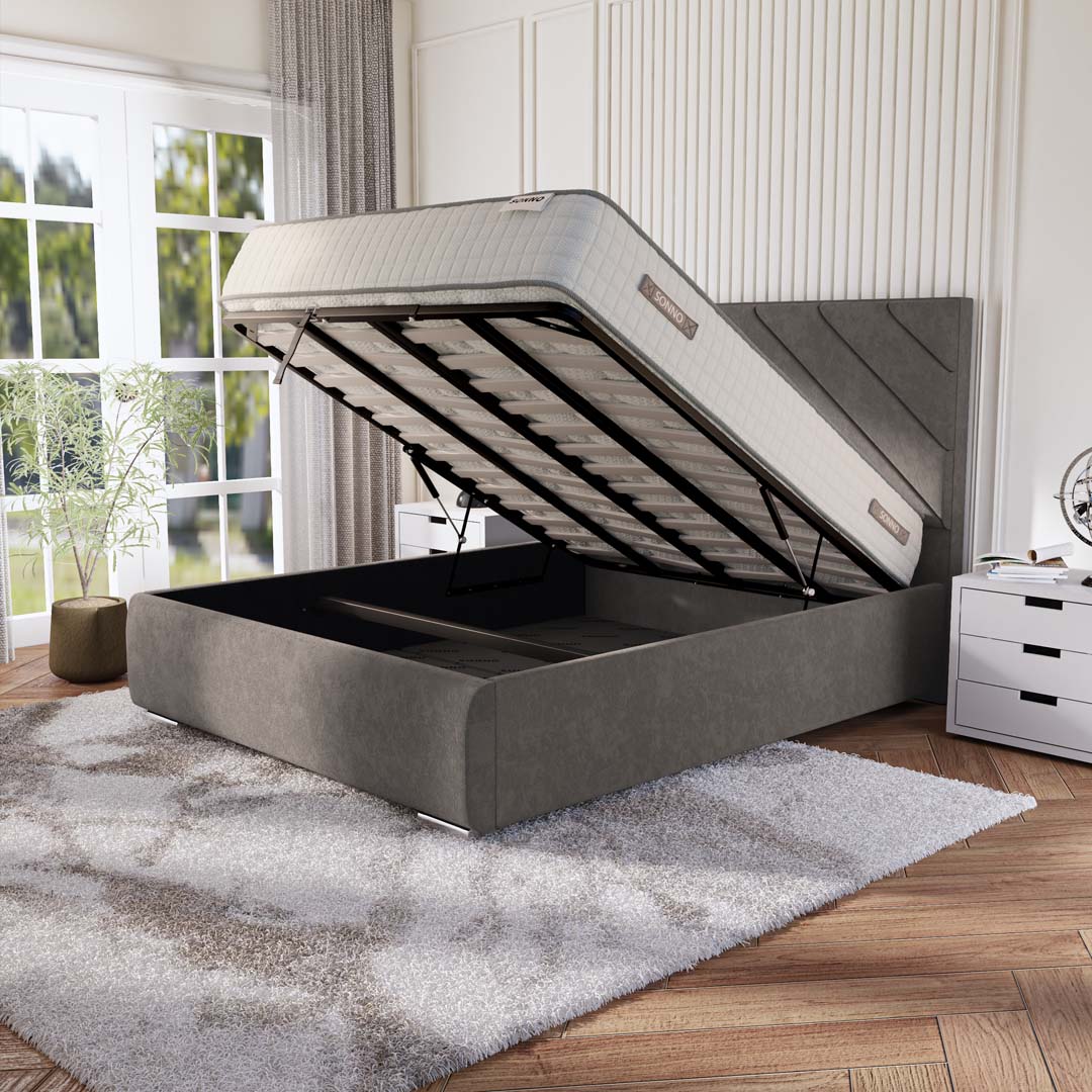 Chicago Upholstered Ottoman Bed