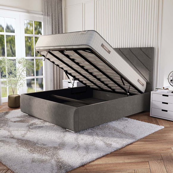 Chicago Upholstered Ottoman Bed