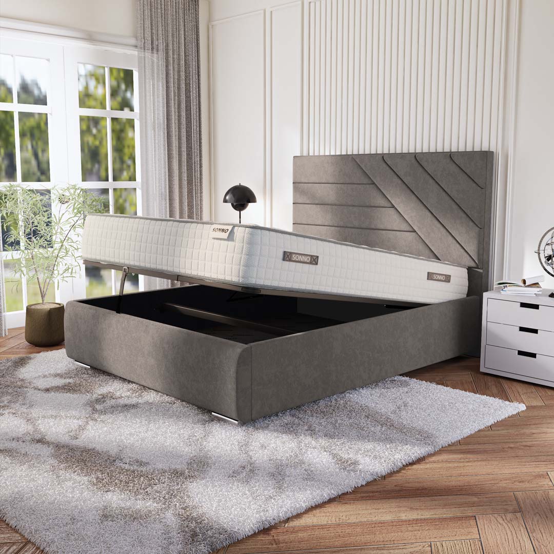 Chicago Upholstered Ottoman Bed