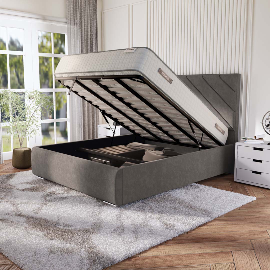 Chicago Upholstered Ottoman Bed