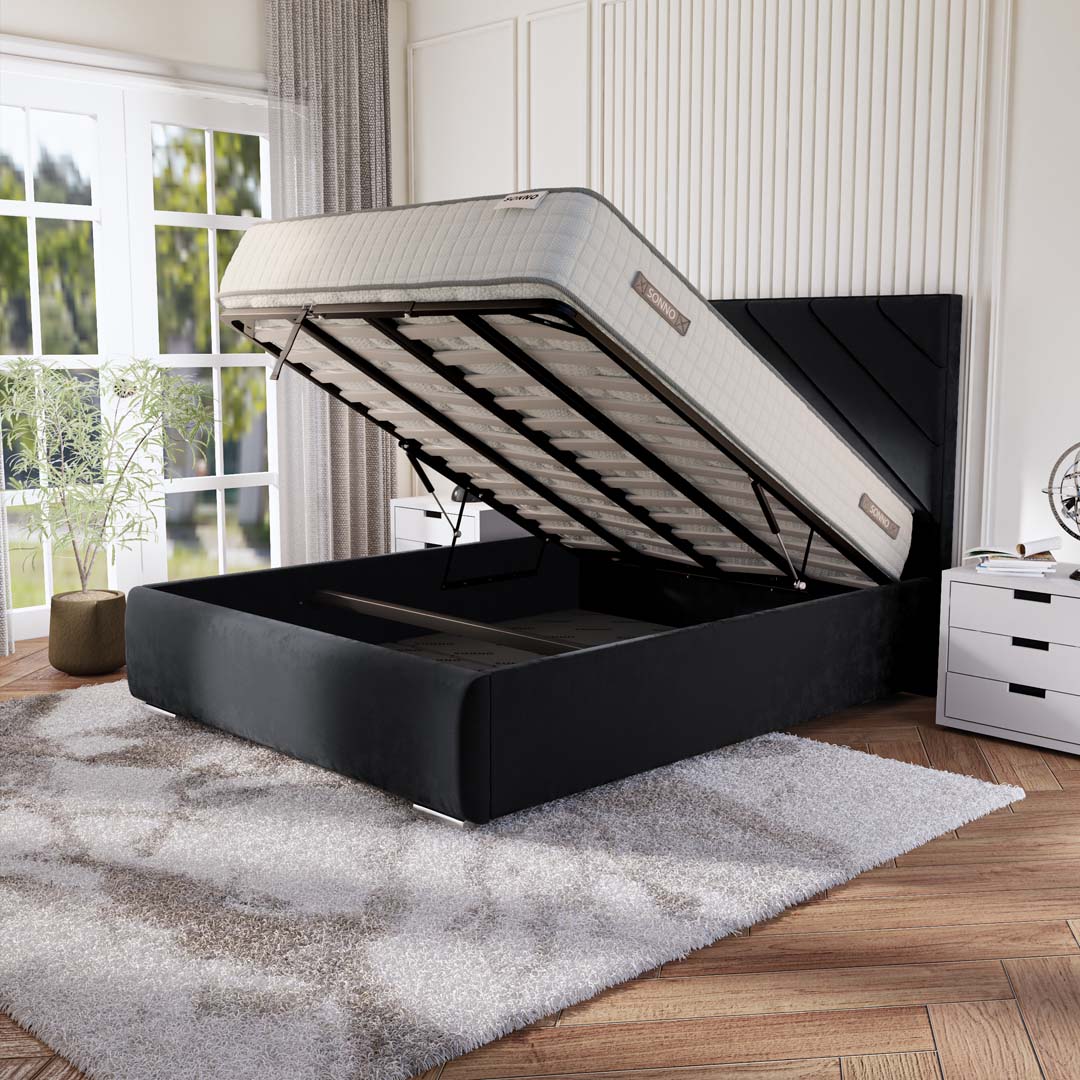 Chicago Upholstered Ottoman Bed