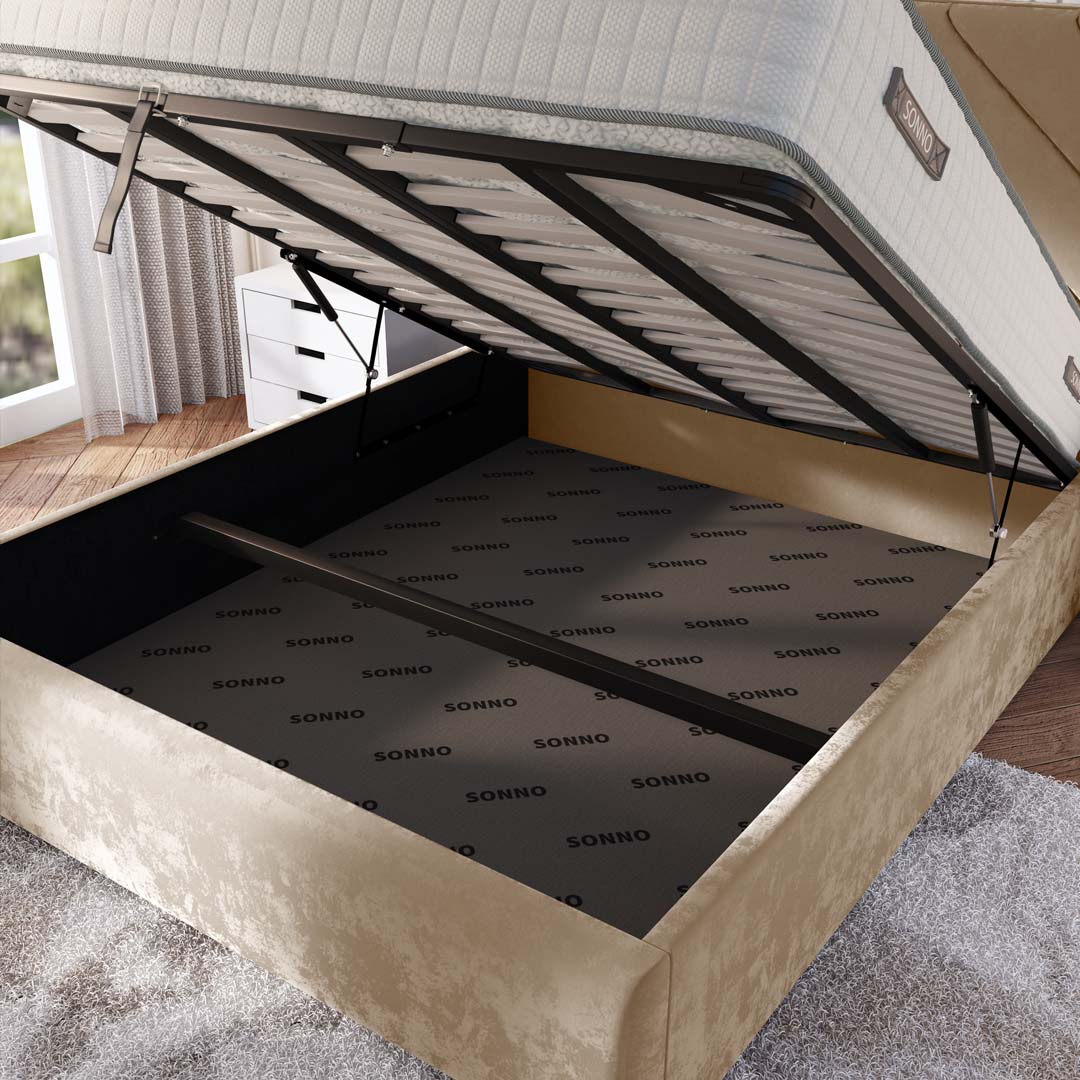 Chicago Upholstered Ottoman Bed