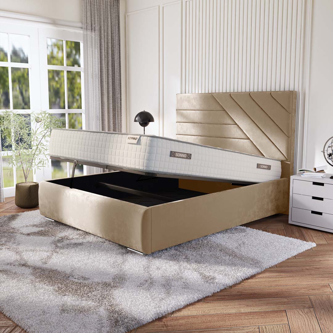Chicago Upholstered Ottoman Bed