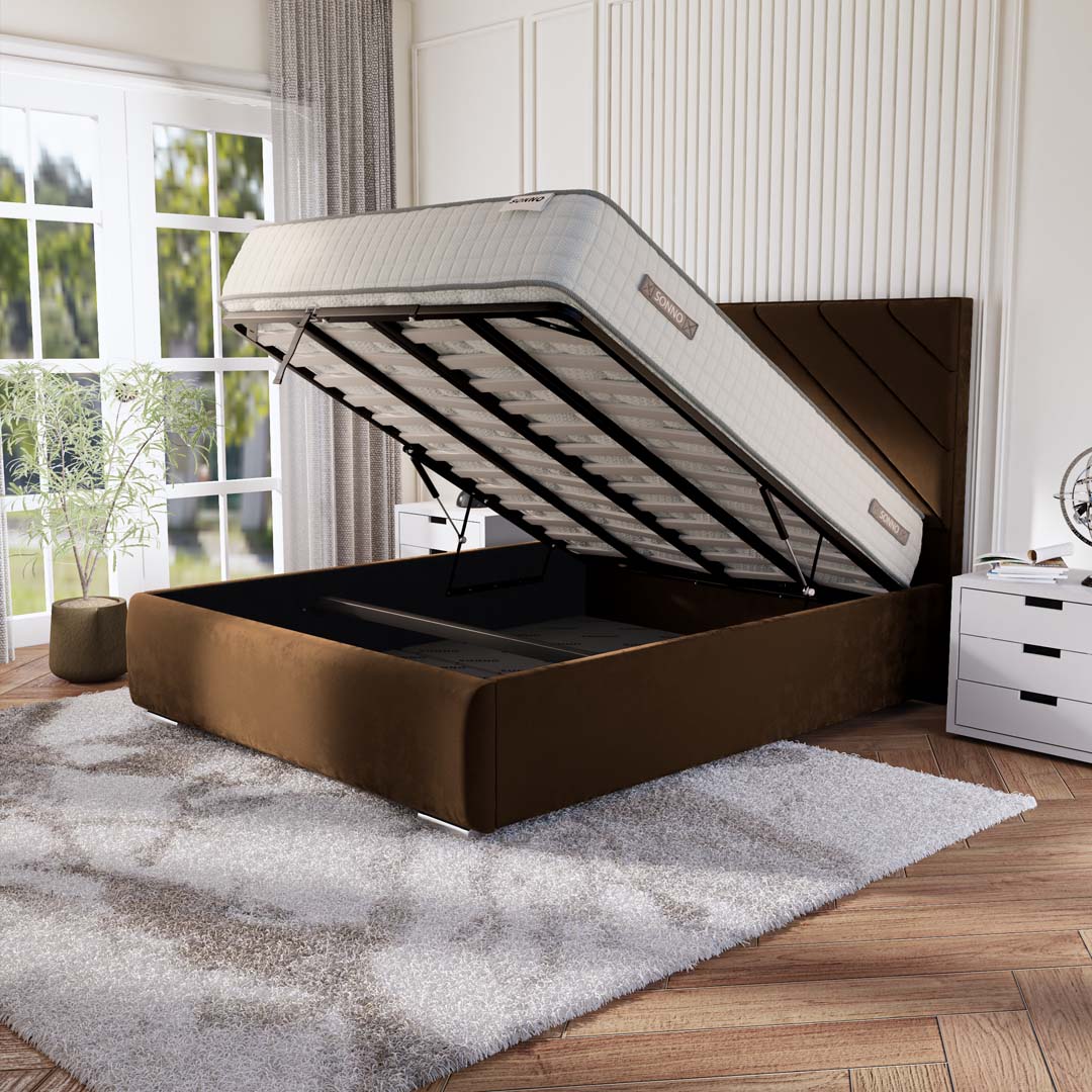 Chicago Upholstered Ottoman Bed