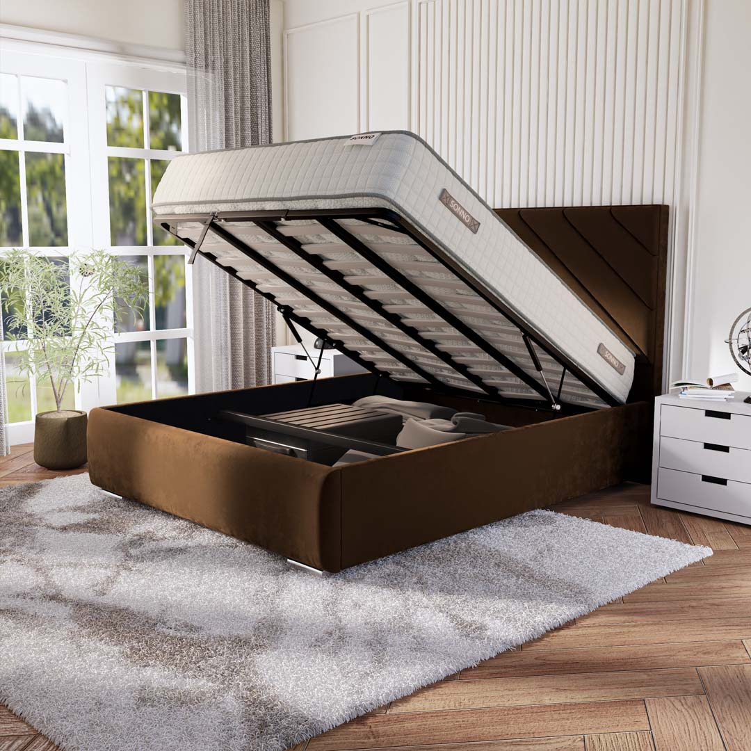 Chicago Upholstered Ottoman Bed