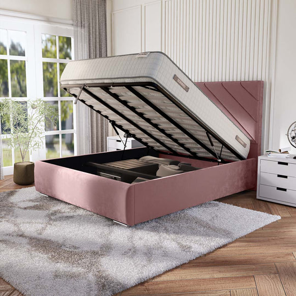 Chicago Upholstered Ottoman Bed