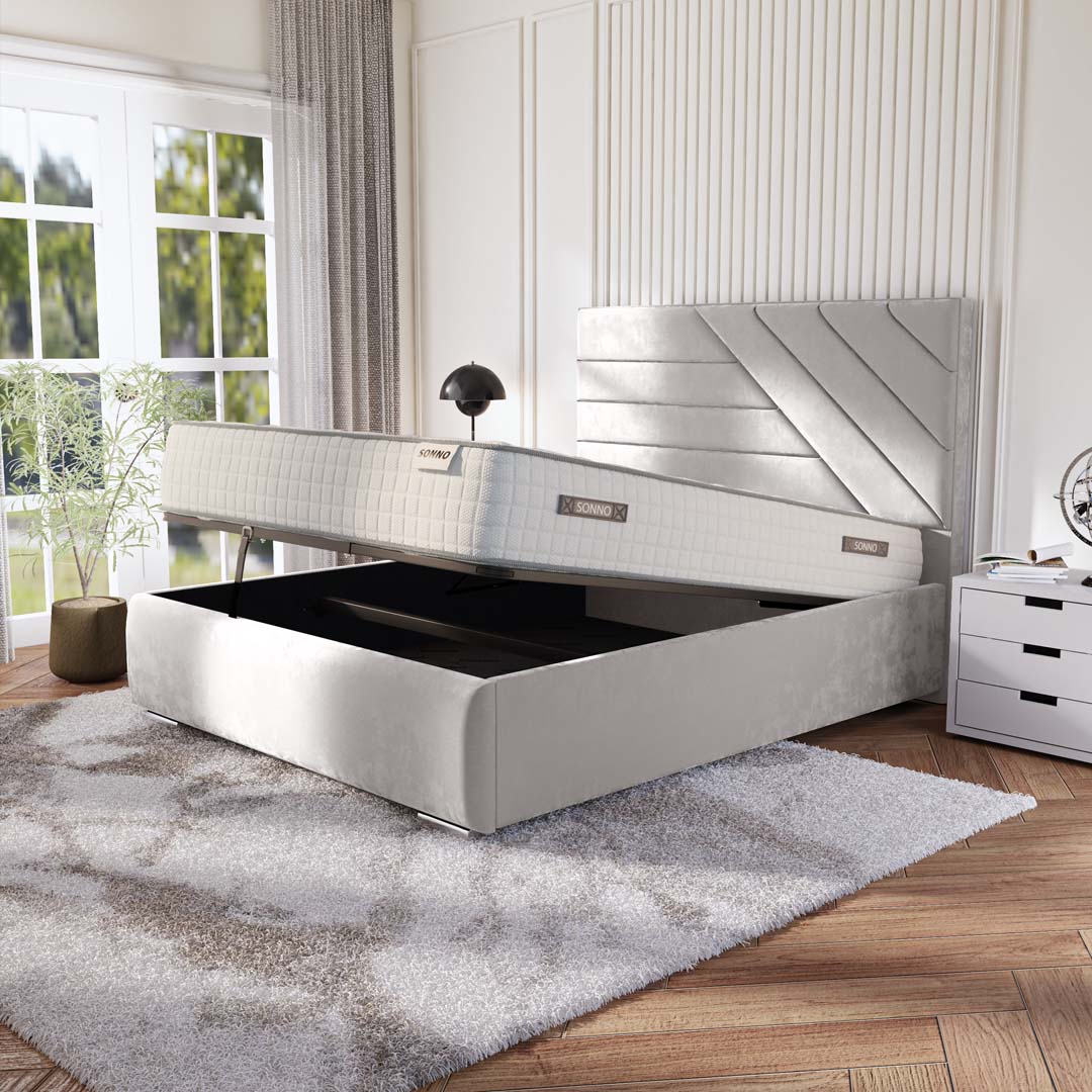 Chicago Upholstered Ottoman Bed