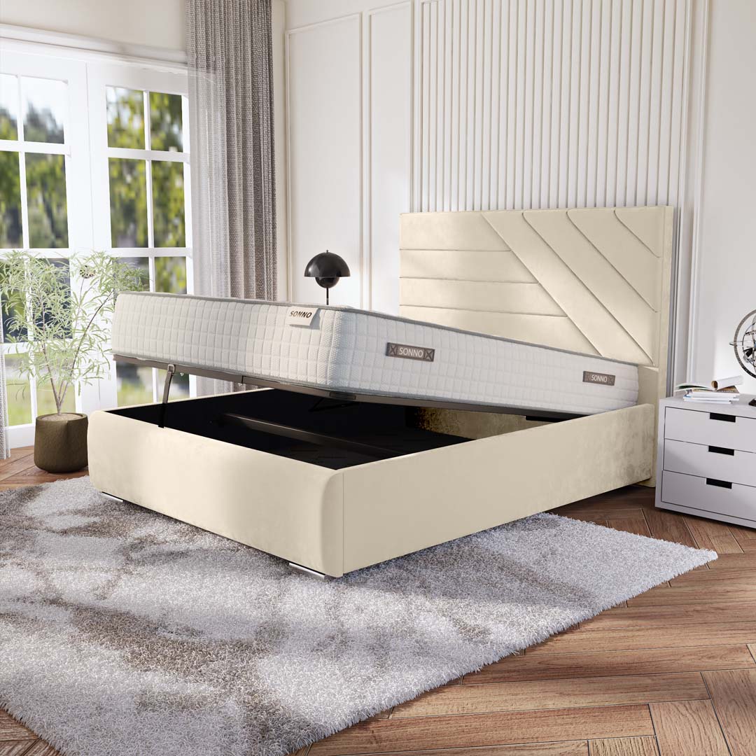 Chicago Upholstered Ottoman Bed