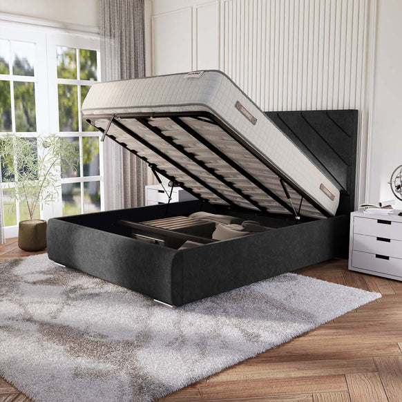 Chicago Upholstered Ottoman Bed