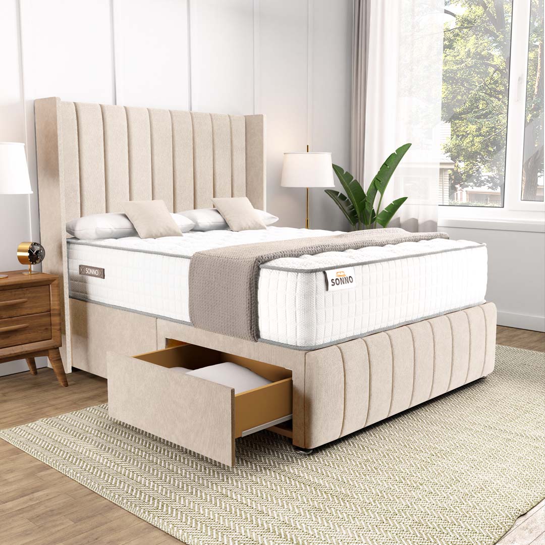 Cidra Wingback Divan Bed Cream Naples Sonno cidra-wingback-divan-bed-cream-naples-sonno