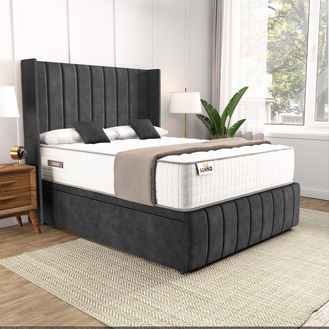 Cidra Wingback Ottoman Divan Bed