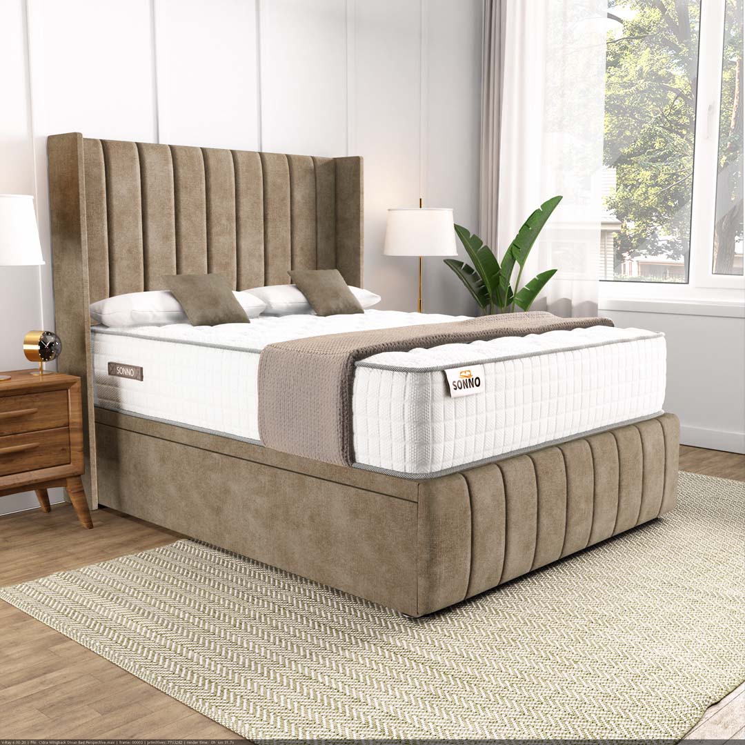 Cidra Wingback Ottoman Divan Bed