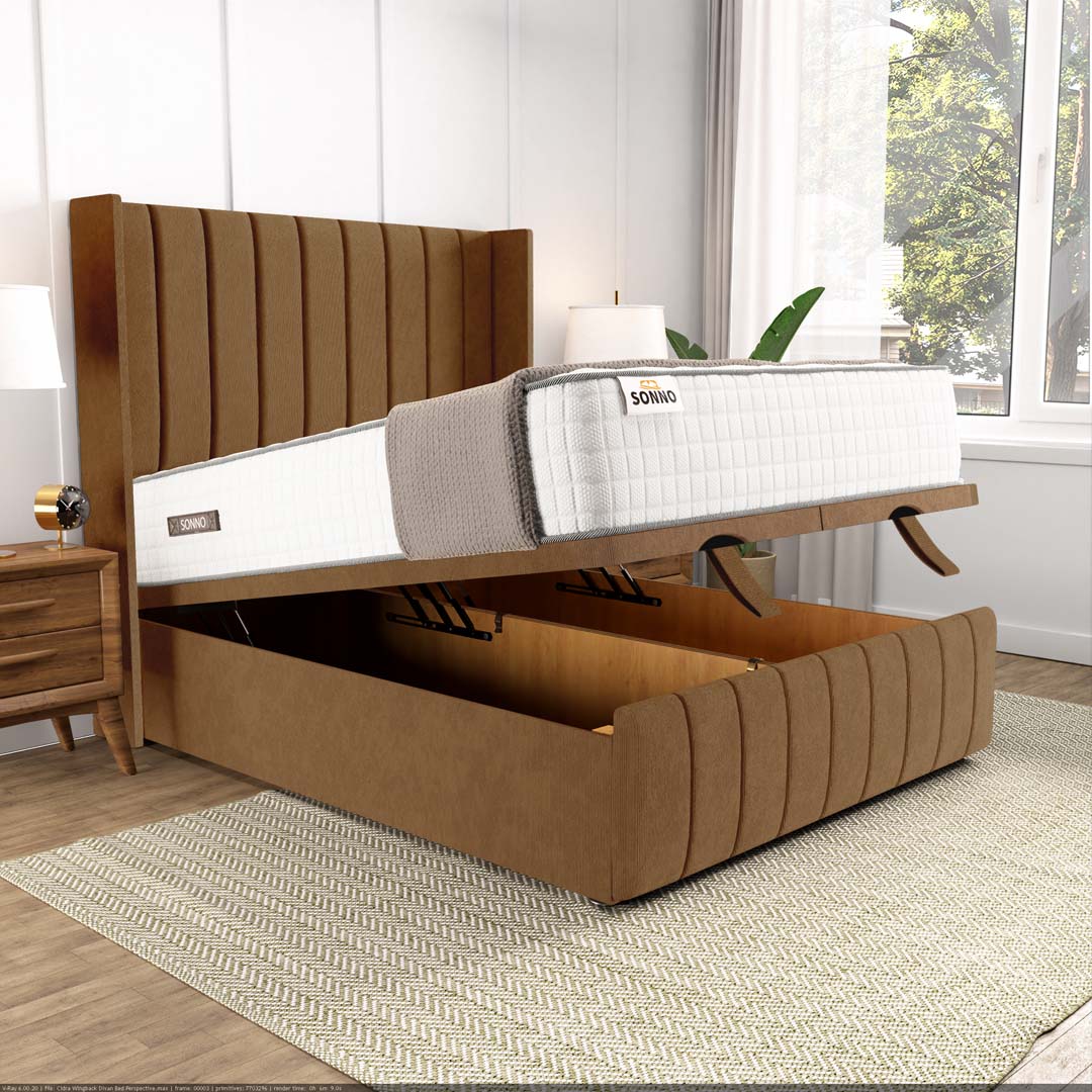 Cidra Wingback Ottoman Divan Bed
