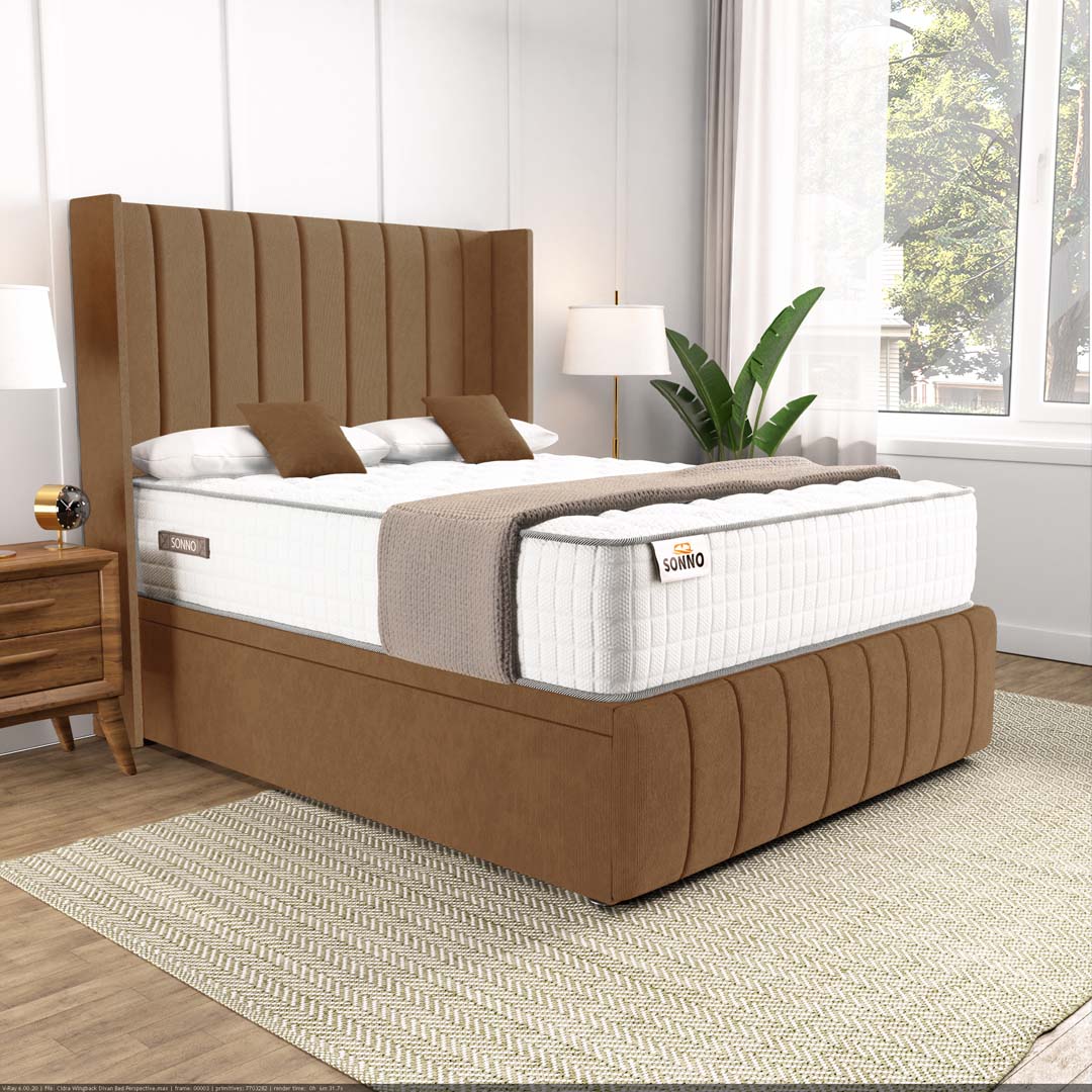 Cidra Wingback Ottoman Divan Bed