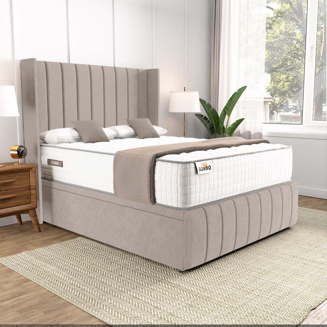 Cidra Wingback Ottoman Divan Bed
