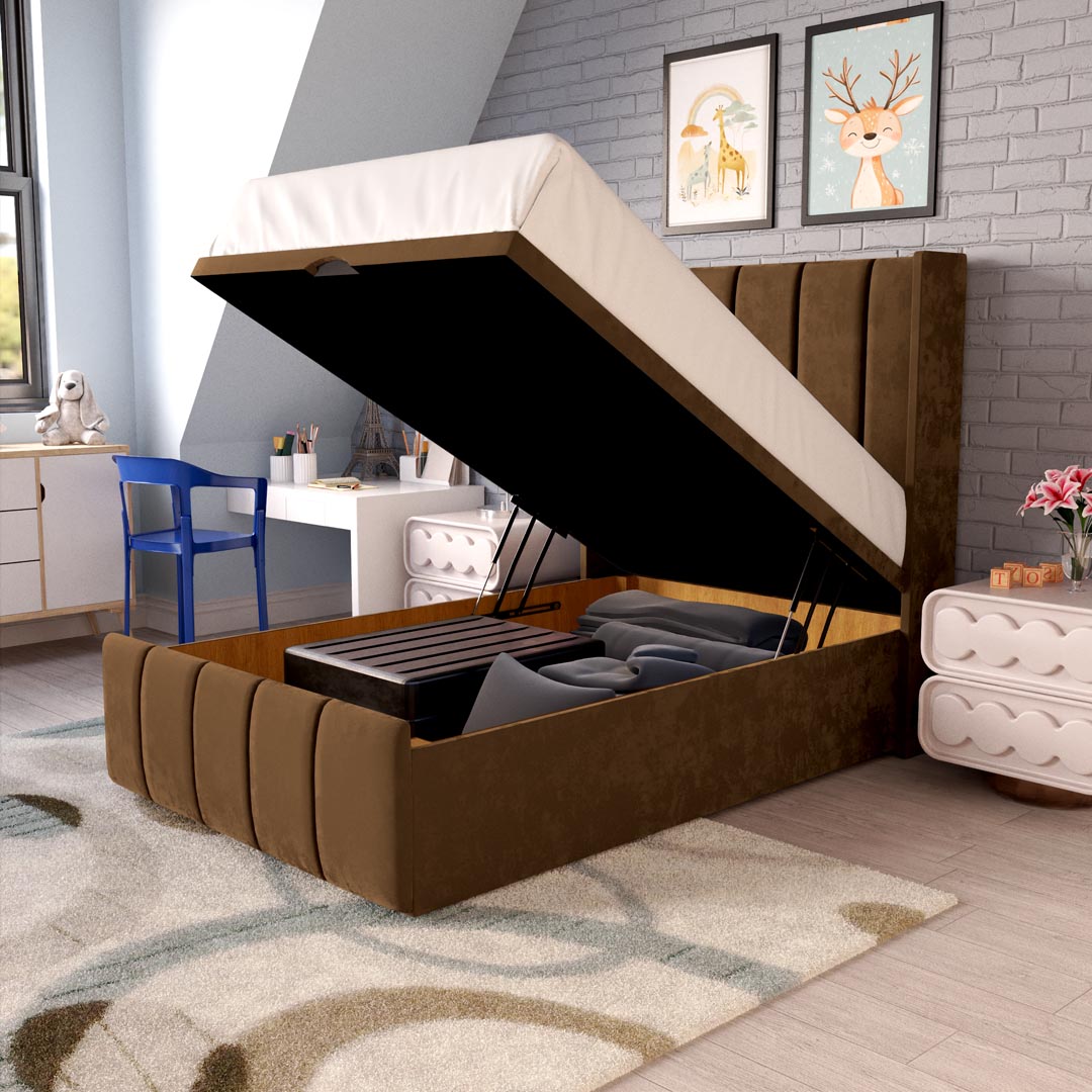 Cidra Kids Wingback Ottoman Divan Bed