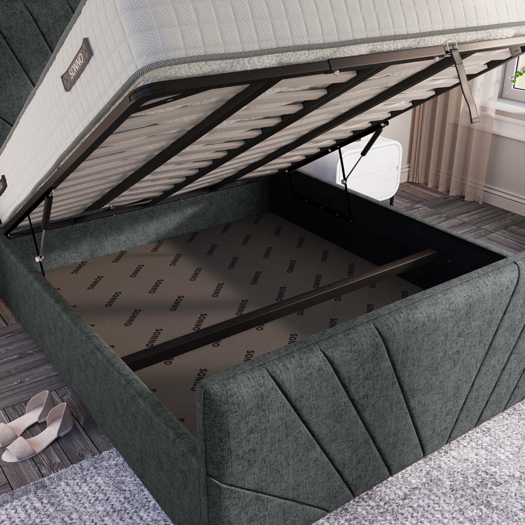 Fiji Sunrise Upholstered Ottoman Bed