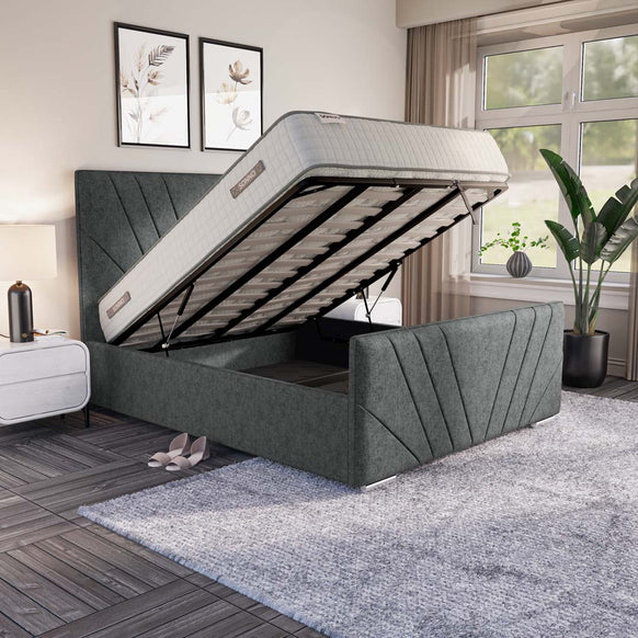 Fiji Sunrise Upholstered Ottoman Bed
