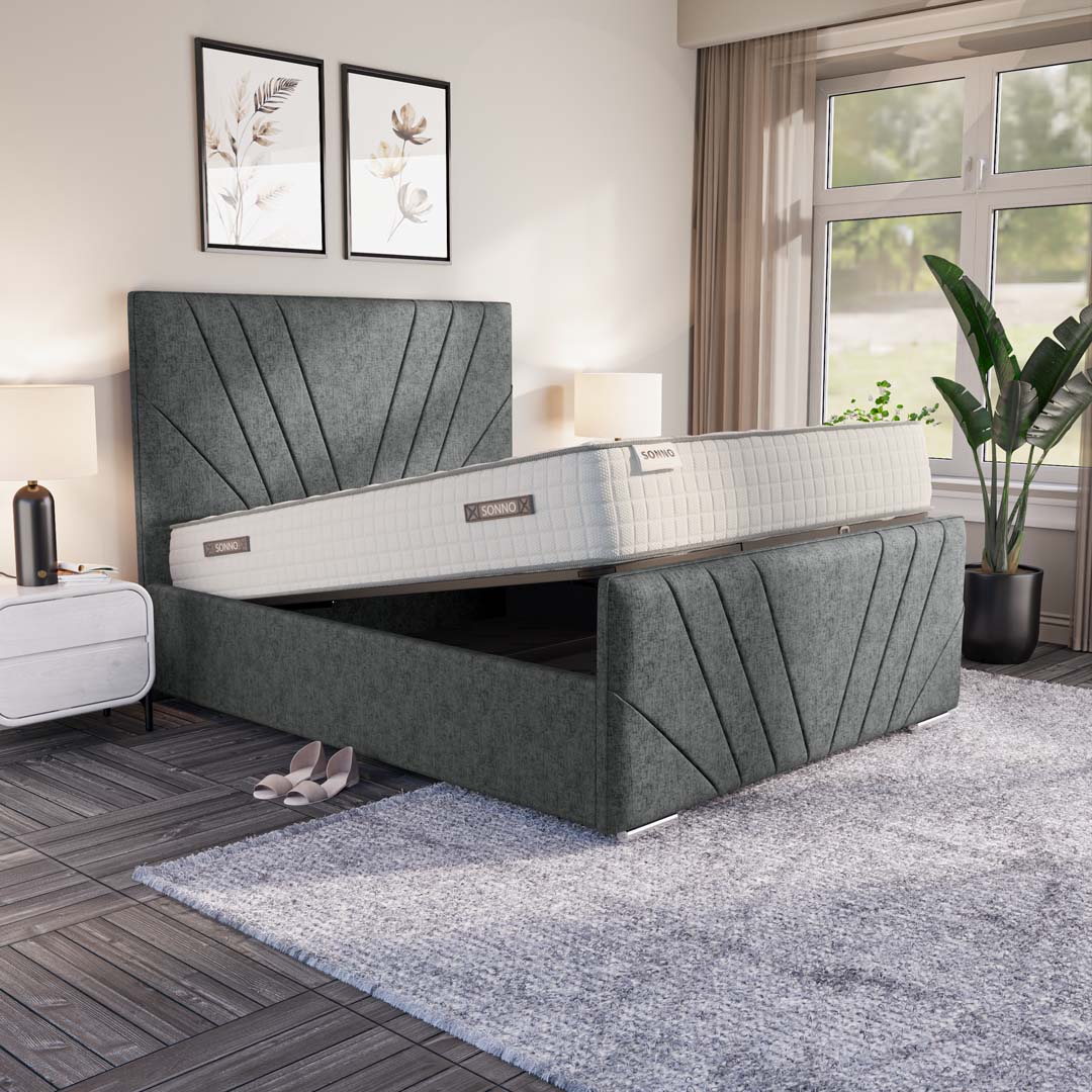 Fiji Sunrise Upholstered Ottoman Bed