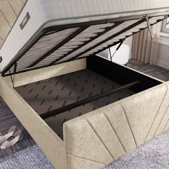 Fiji Sunrise Upholstered Ottoman Bed