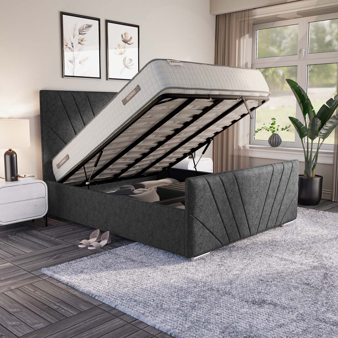 Fiji Sunrise Upholstered Ottoman Bed