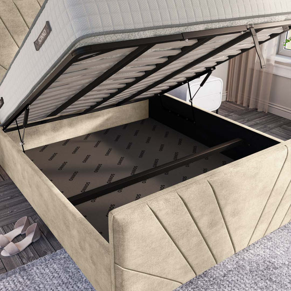 Fiji Sunrise Upholstered Ottoman Bed