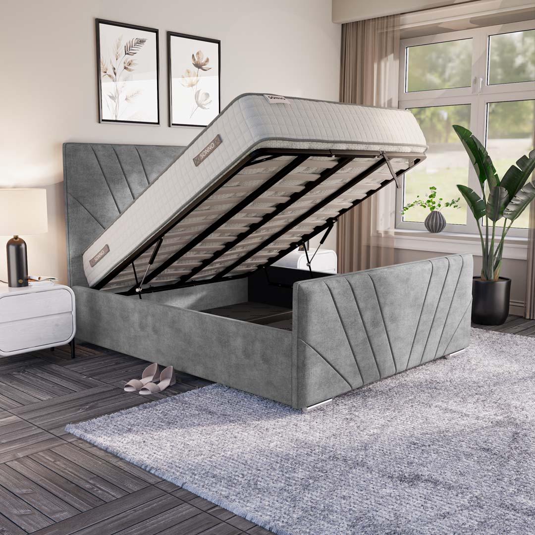 Fiji Sunrise Upholstered Ottoman Bed