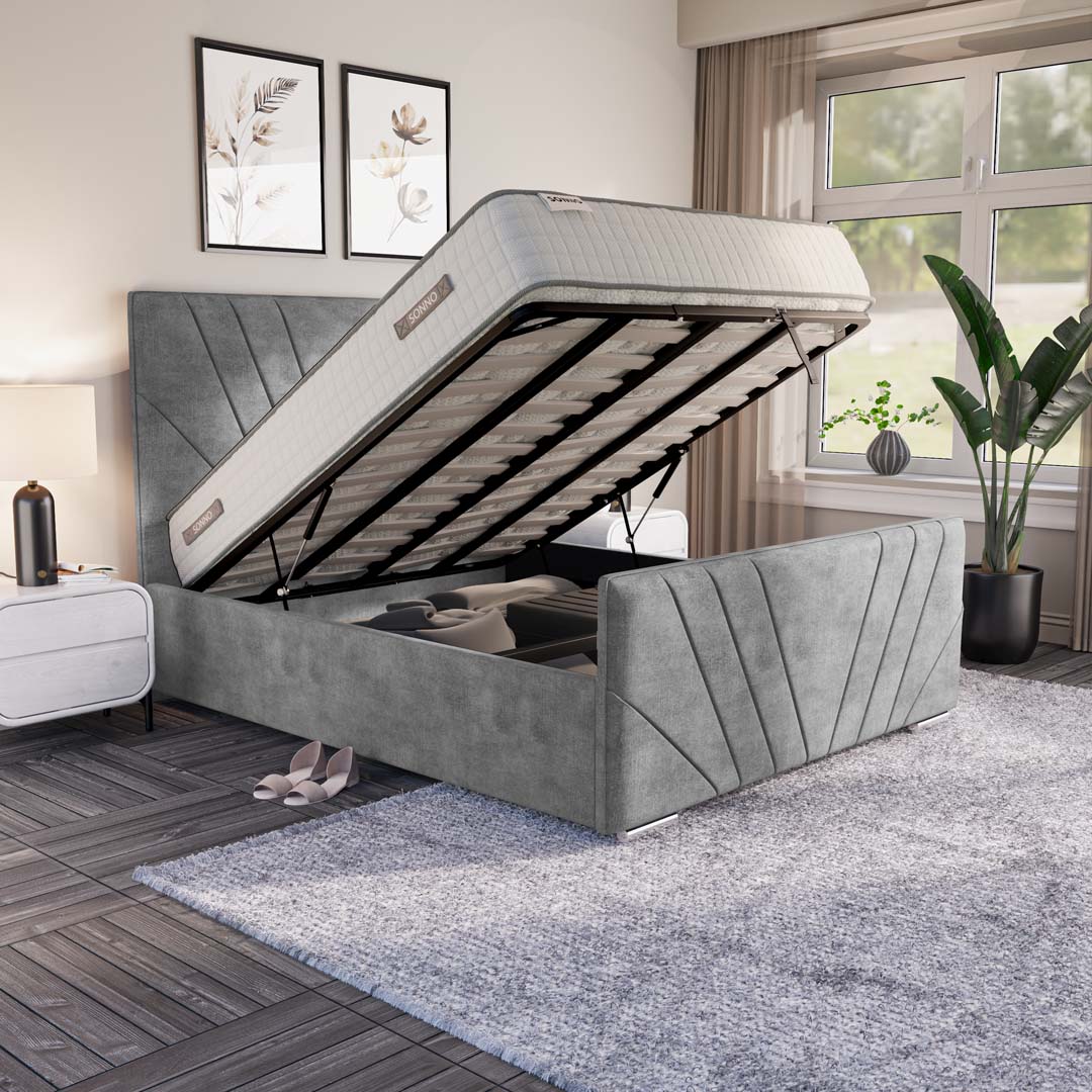 Fiji Sunrise Upholstered Ottoman Bed