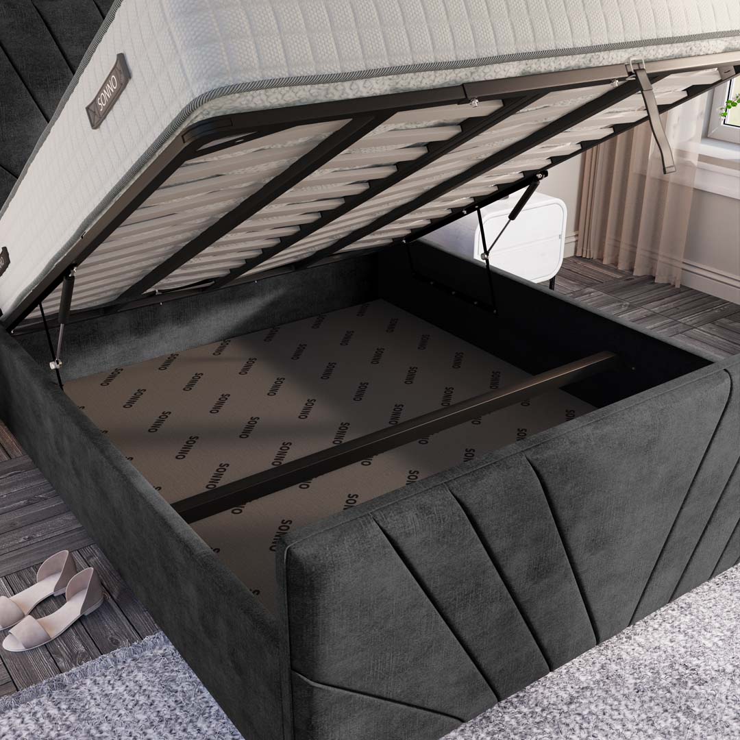Fiji Sunrise Upholstered Ottoman Bed
