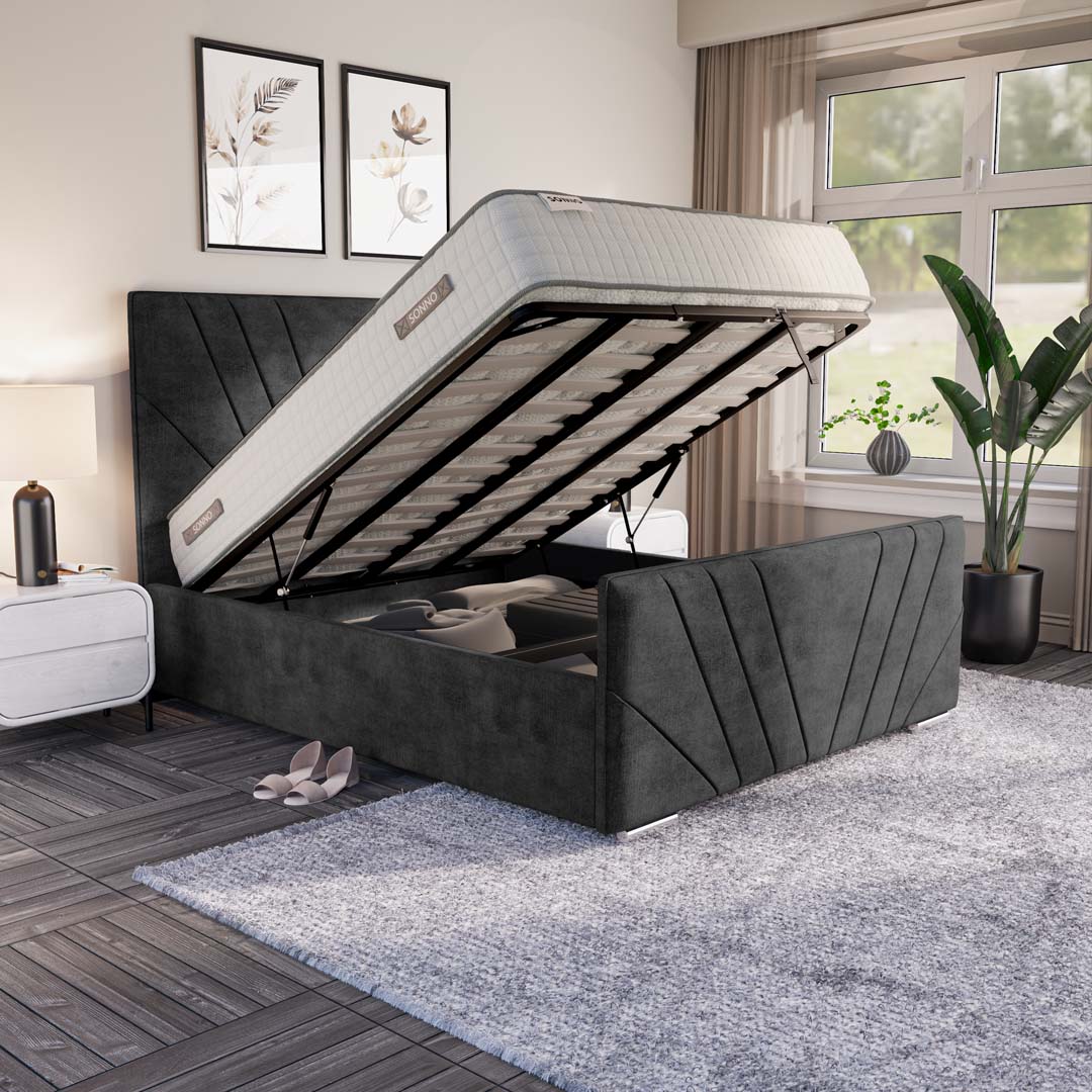 Fiji Sunrise Upholstered Ottoman Bed