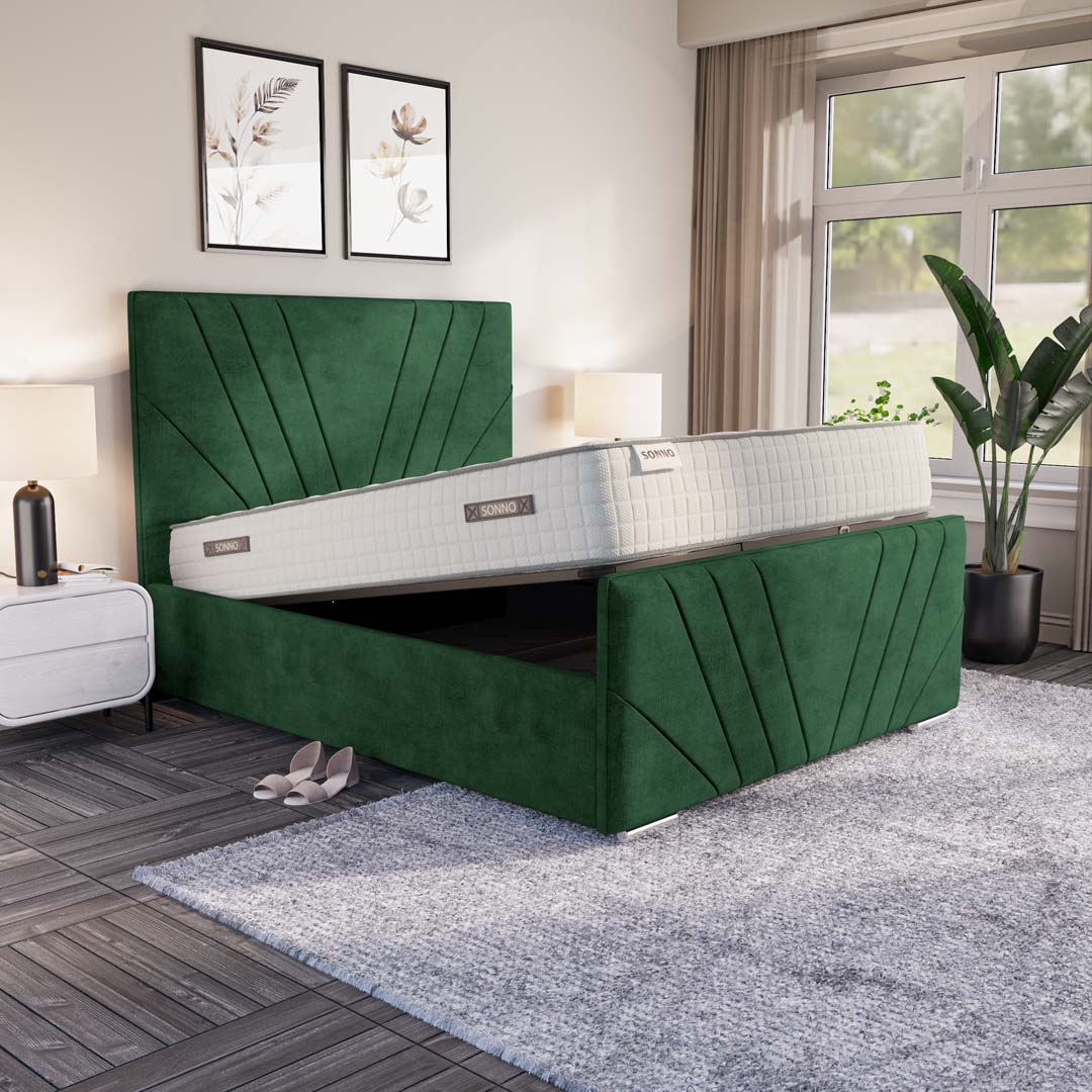 Fiji Sunrise Upholstered Ottoman Bed