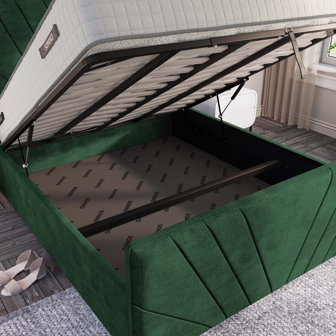 Fiji Sunrise Upholstered Ottoman Bed