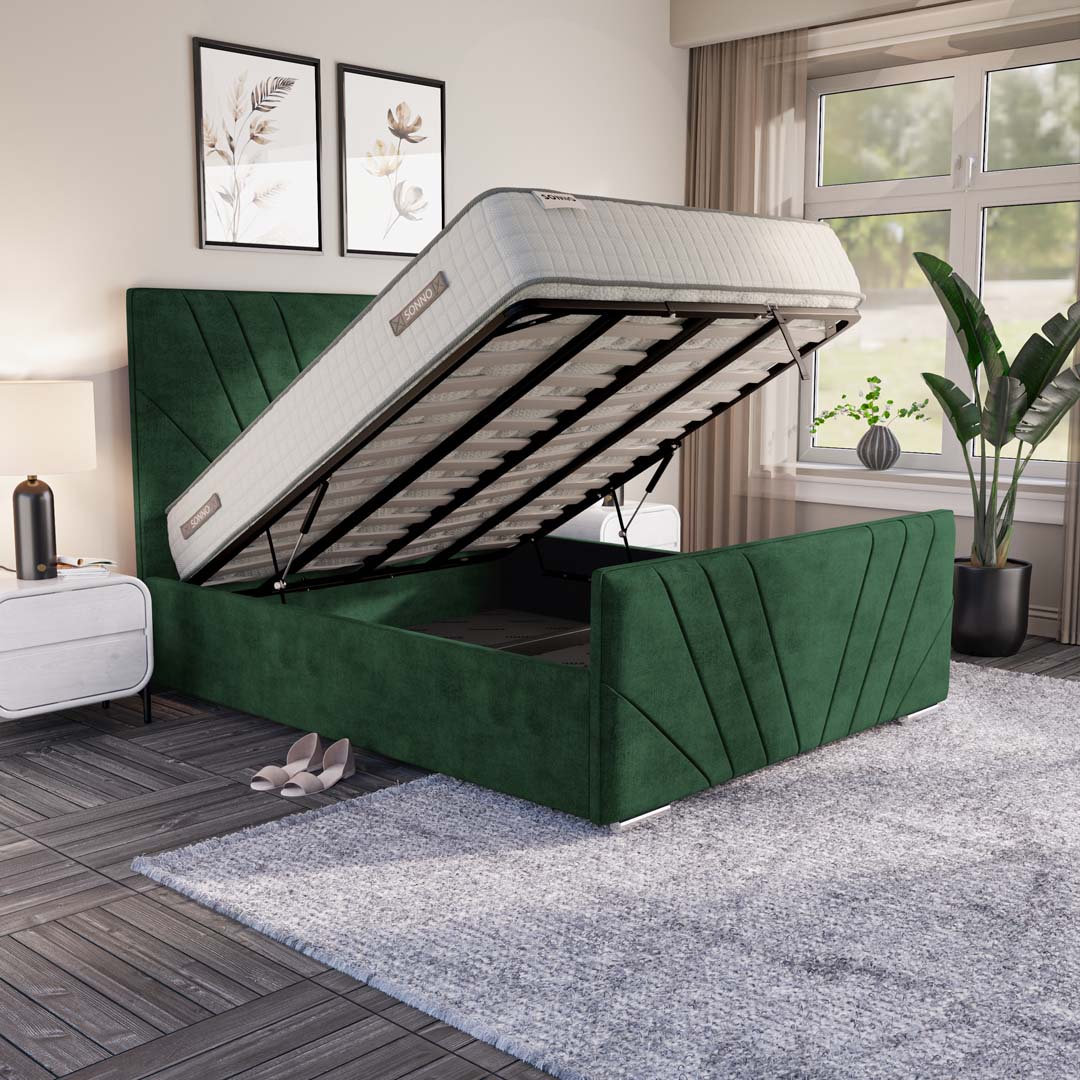 Fiji Sunrise Upholstered Ottoman Bed