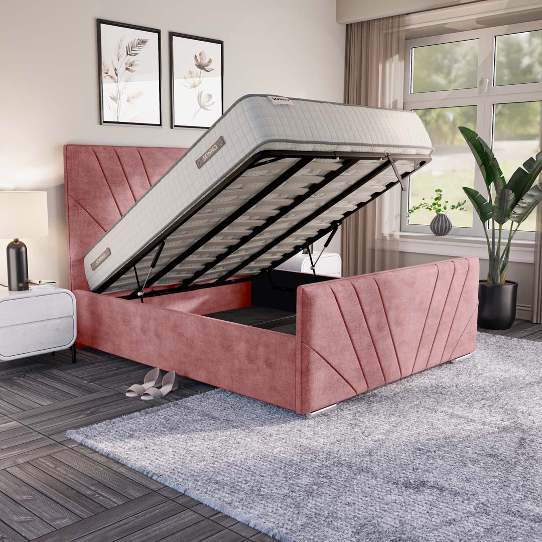 Fiji Sunrise Upholstered Ottoman Bed