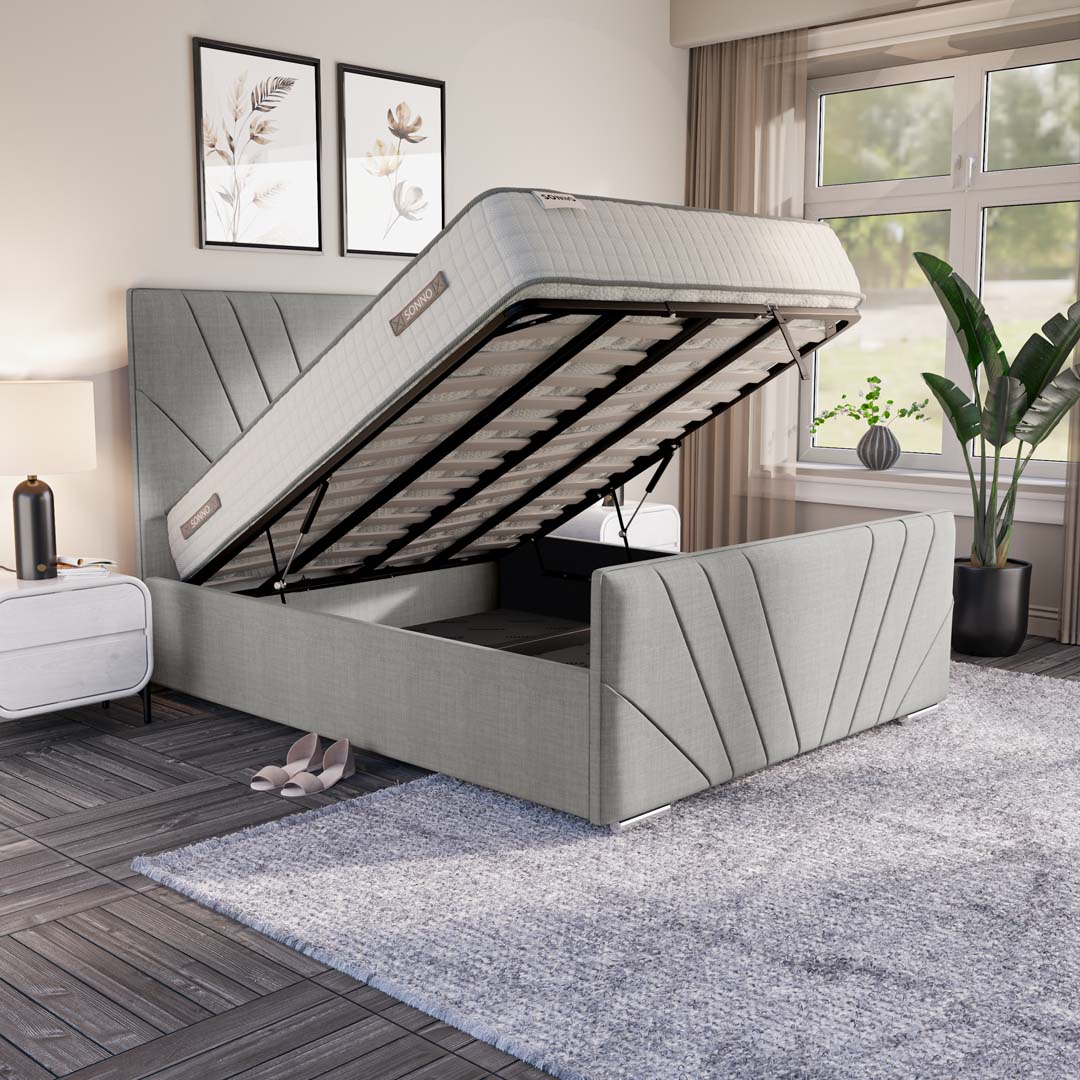Fiji Sunrise Upholstered Ottoman Bed