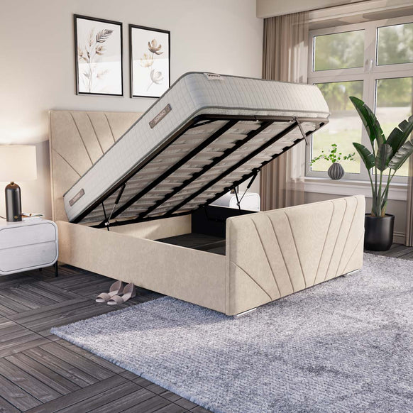 Fiji Sunrise Upholstered Ottoman Bed